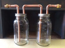 Tandem  1/2” Mason Jar Thumper for Wide Mouth Half Gallon Mason Jar W/ Union