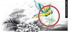 2018 Tropical Zone Parrot 5 gram .999 fine Silver Foil Note